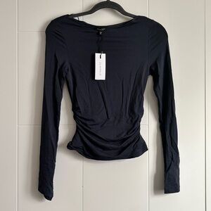 3/$45 Dynamite Boatneck Dark blue Long Sleeve Women's Top